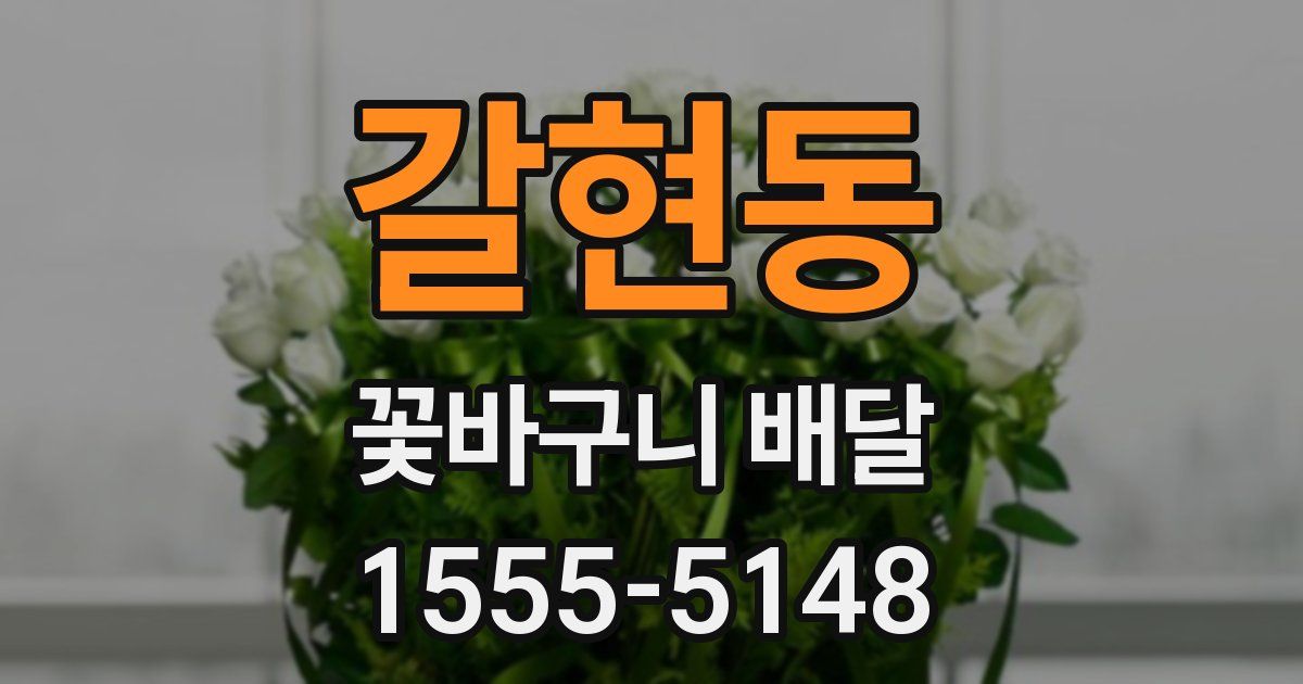 갈현동 꽃바구니 배달