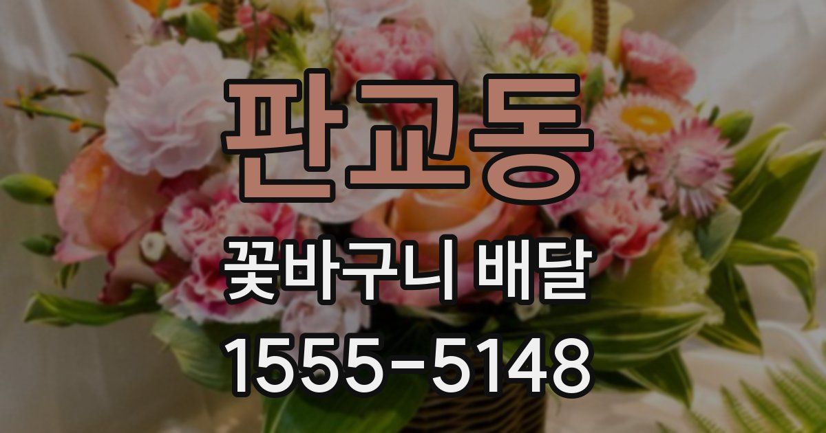 판교동 꽃바구니 배달