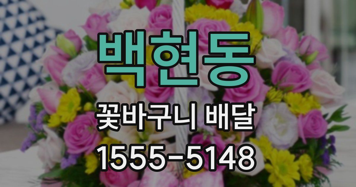 백현동 꽃바구니 배달