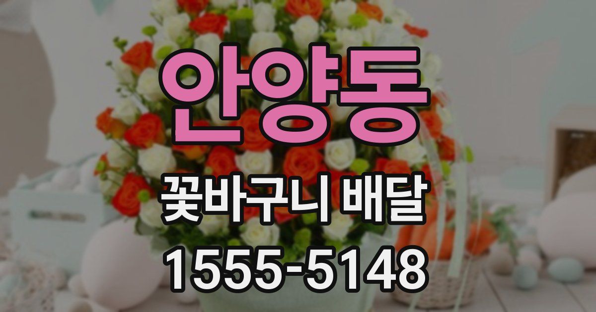 안양동 꽃바구니 배달