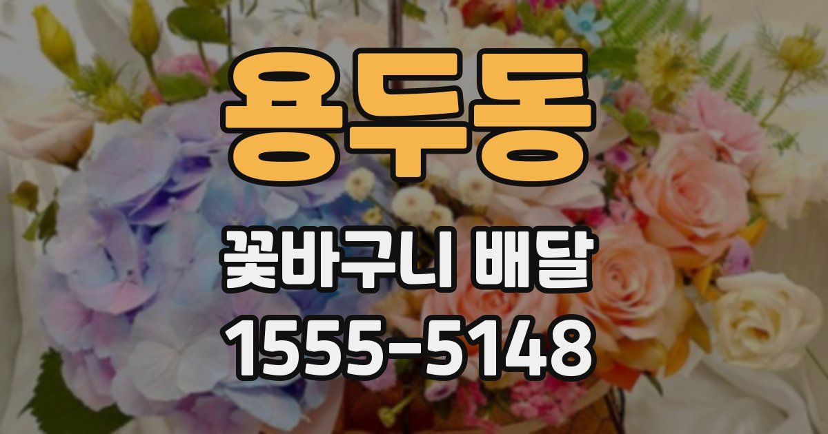 용두동 꽃바구니 배달