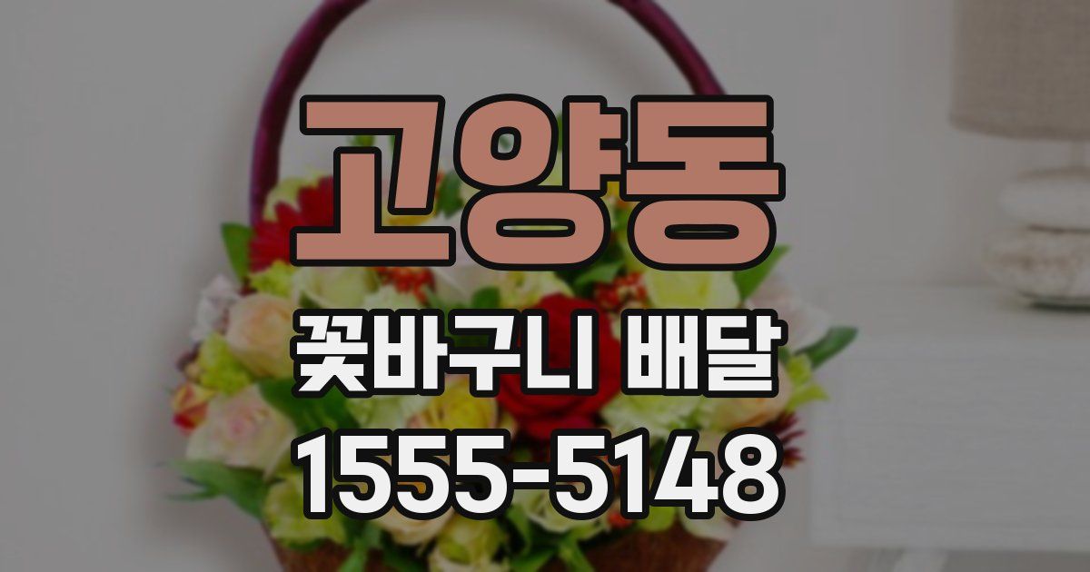 고양동 꽃바구니 배달