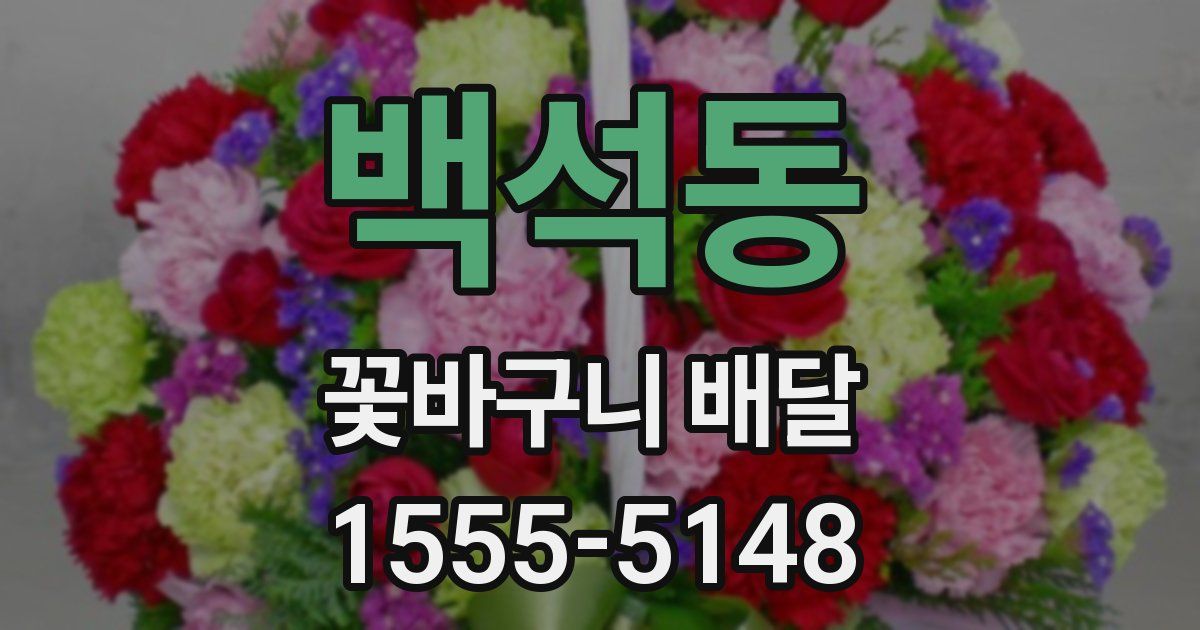 백석동 꽃바구니 배달