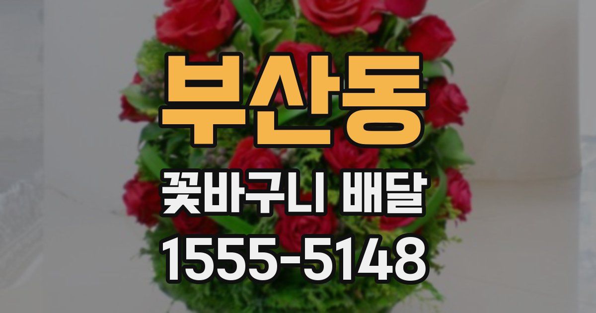 부산동 꽃바구니 배달