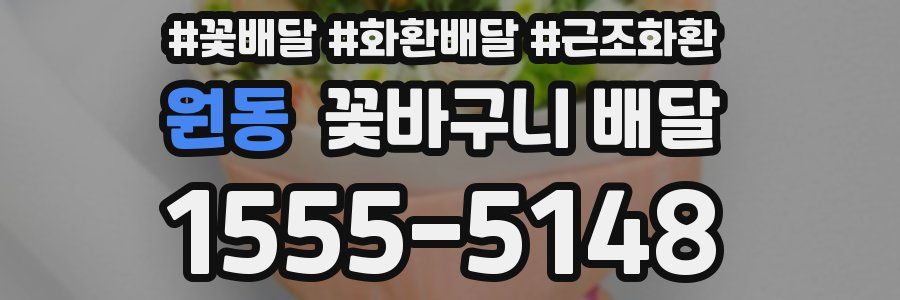 원동 꽃바구니 배달