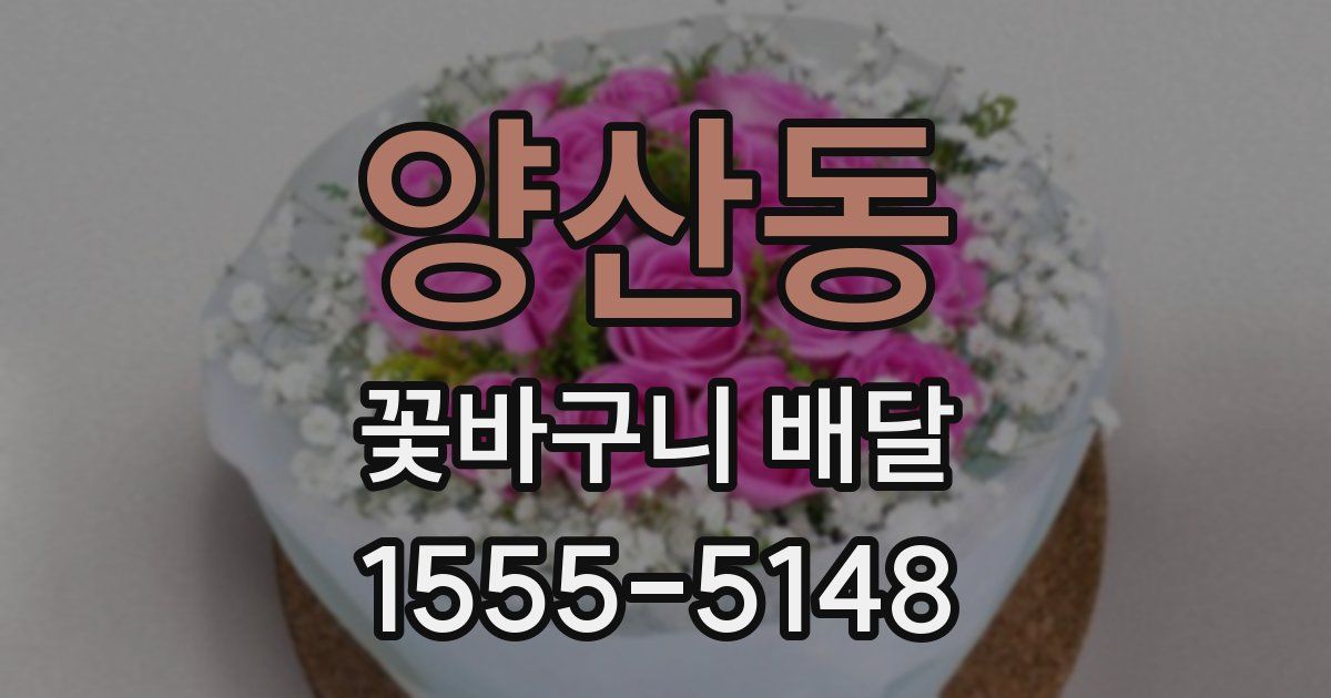 양산동 꽃바구니 배달