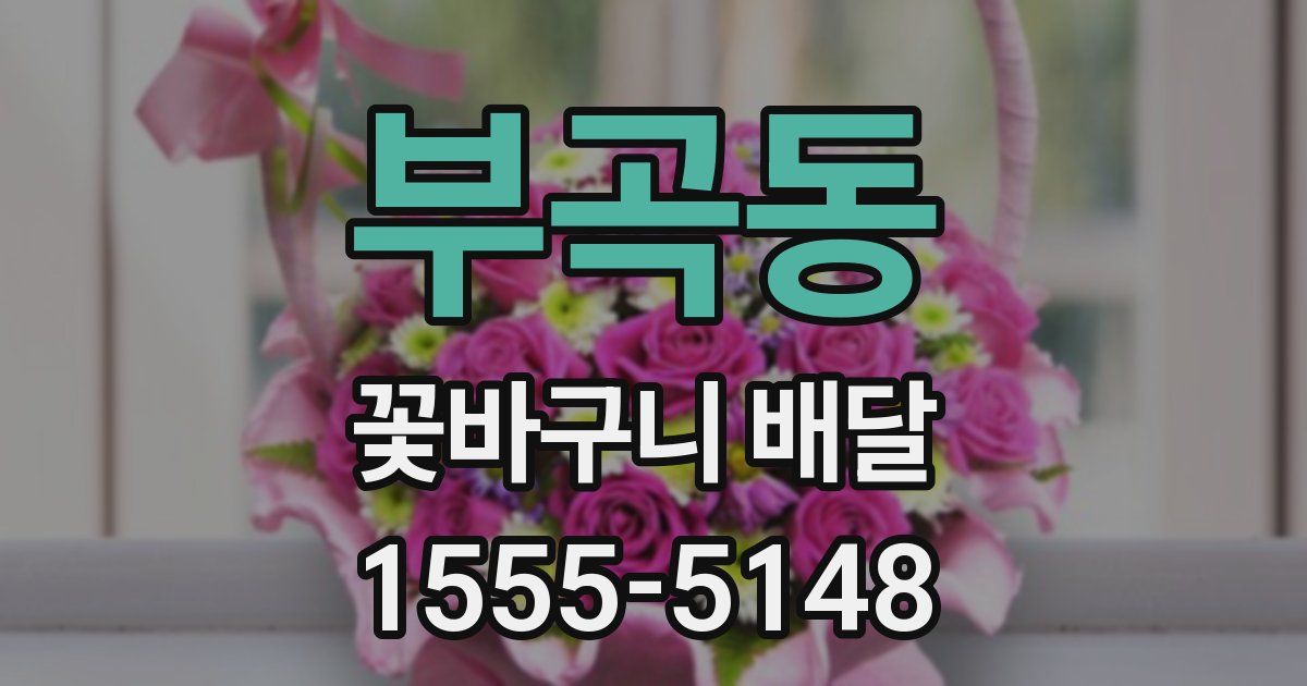 부곡동 꽃바구니 배달