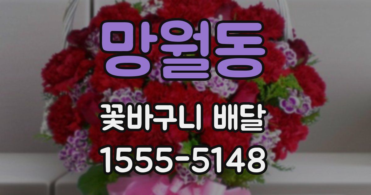 망월동 꽃바구니 배달