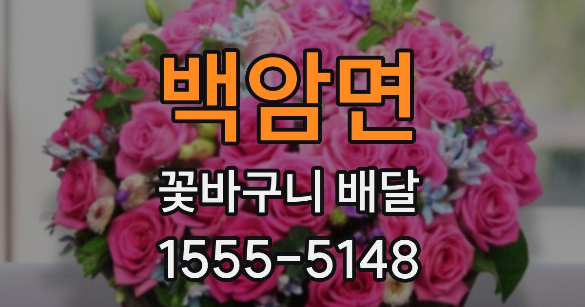 백암면 꽃바구니 배달