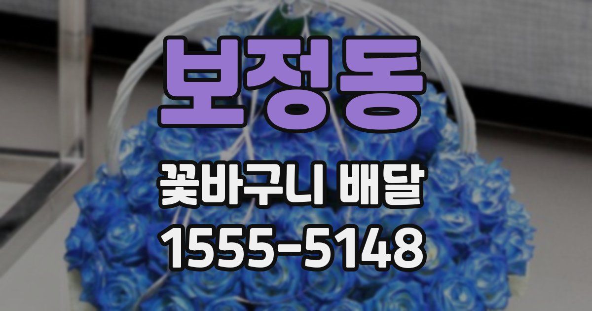 보정동 꽃바구니 배달