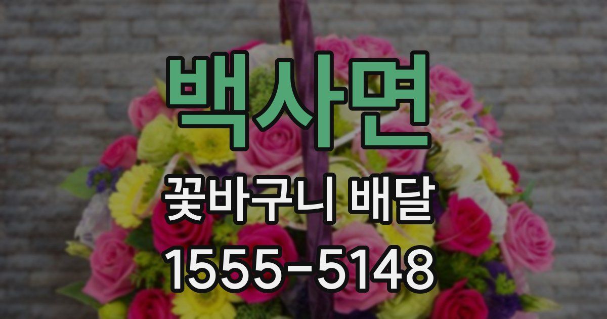 백사면 꽃바구니 배달