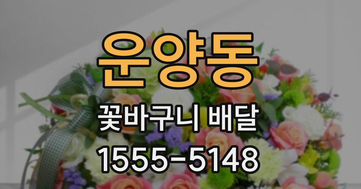 운양동 꽃바구니 배달