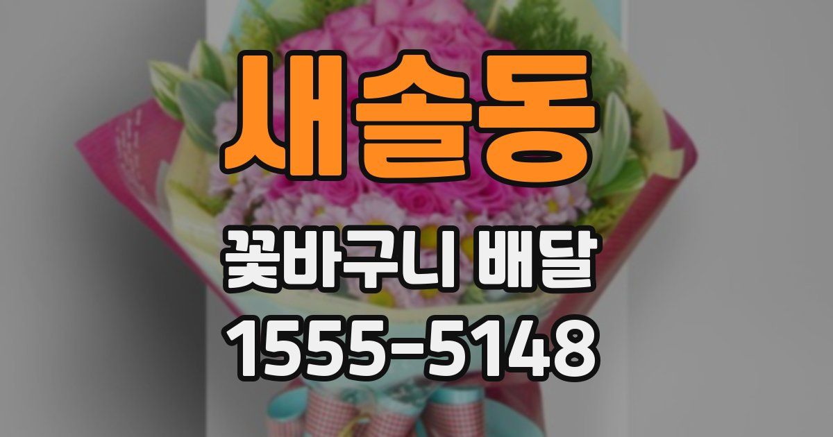 새솔동 꽃바구니 배달
