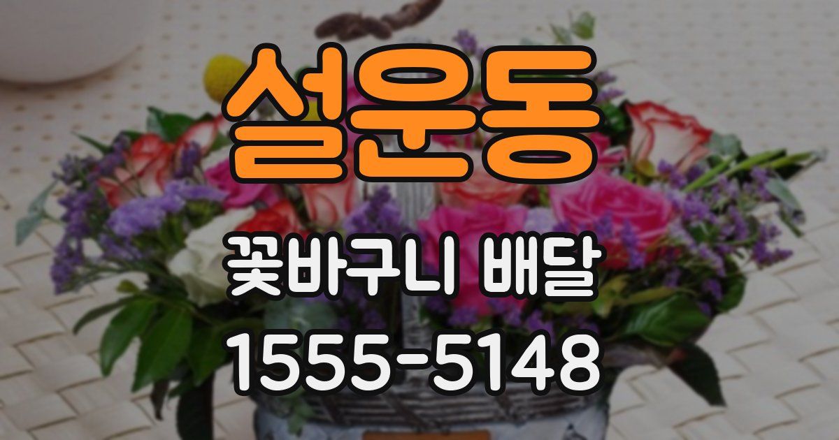 설운동 꽃바구니 배달