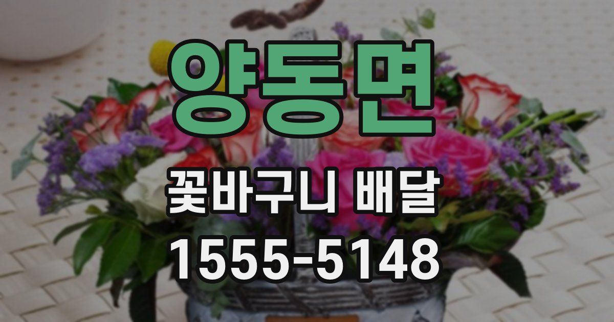 양동면 꽃바구니 배달