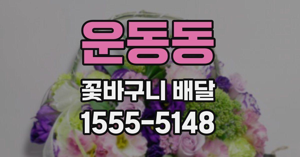 운동동 꽃바구니 배달