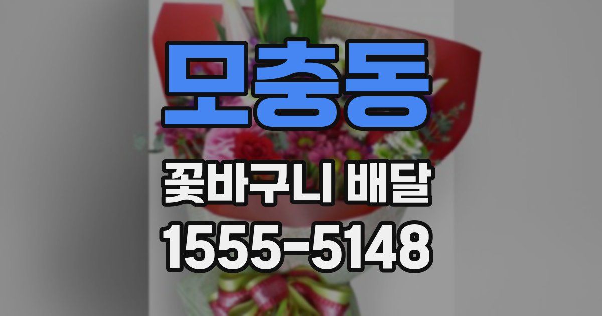 모충동 꽃바구니 배달