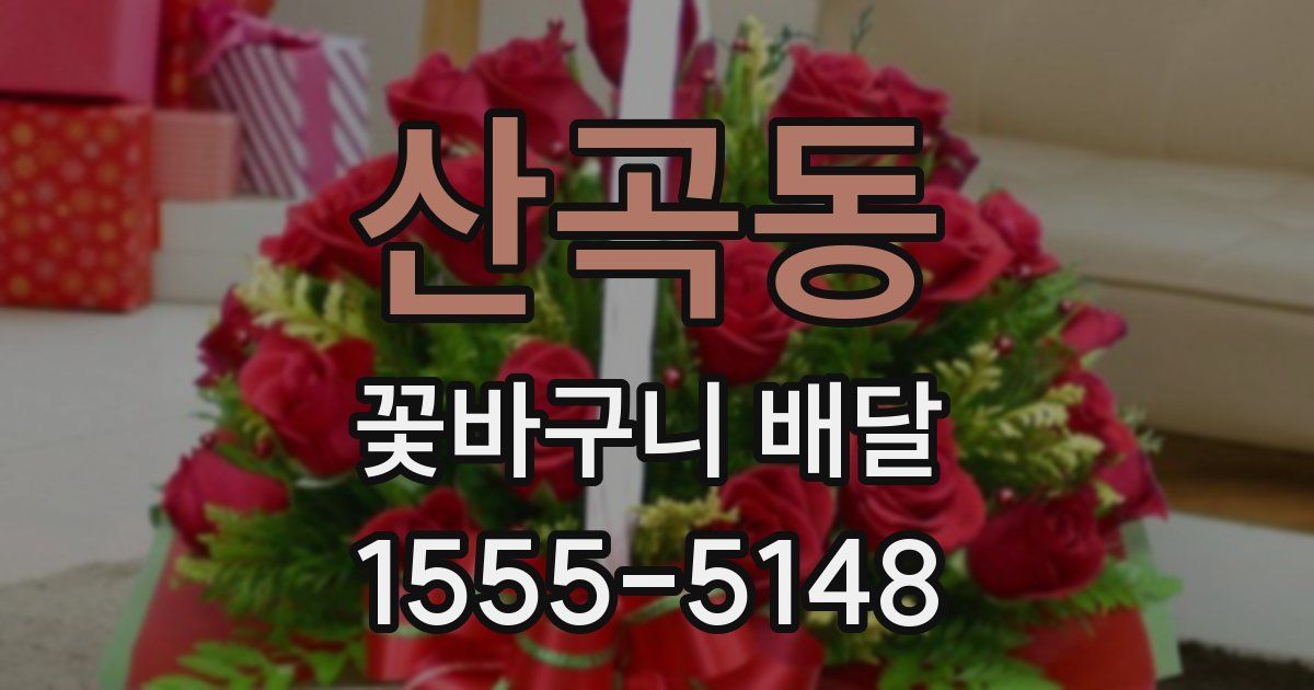 산곡동 꽃바구니 배달
