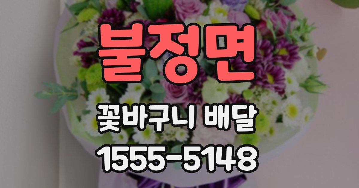 불정면 꽃바구니 배달