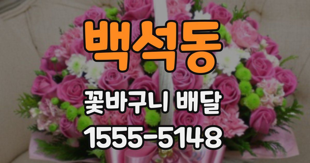 백석동 꽃바구니 배달
