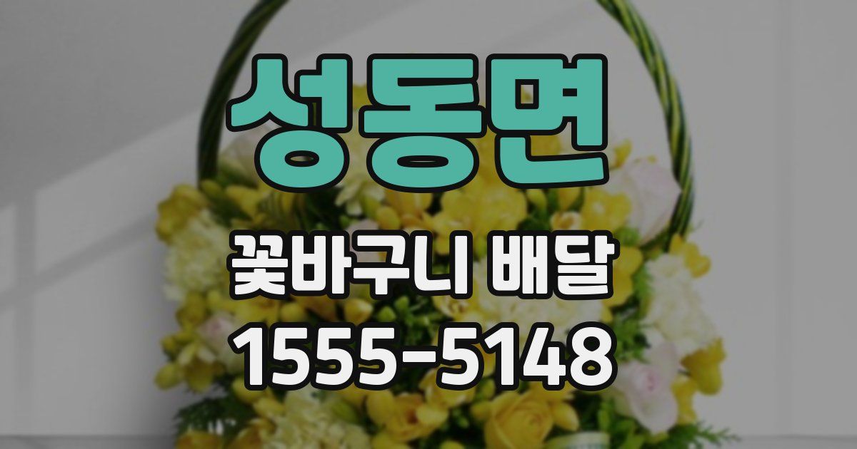 성동면 꽃바구니 배달