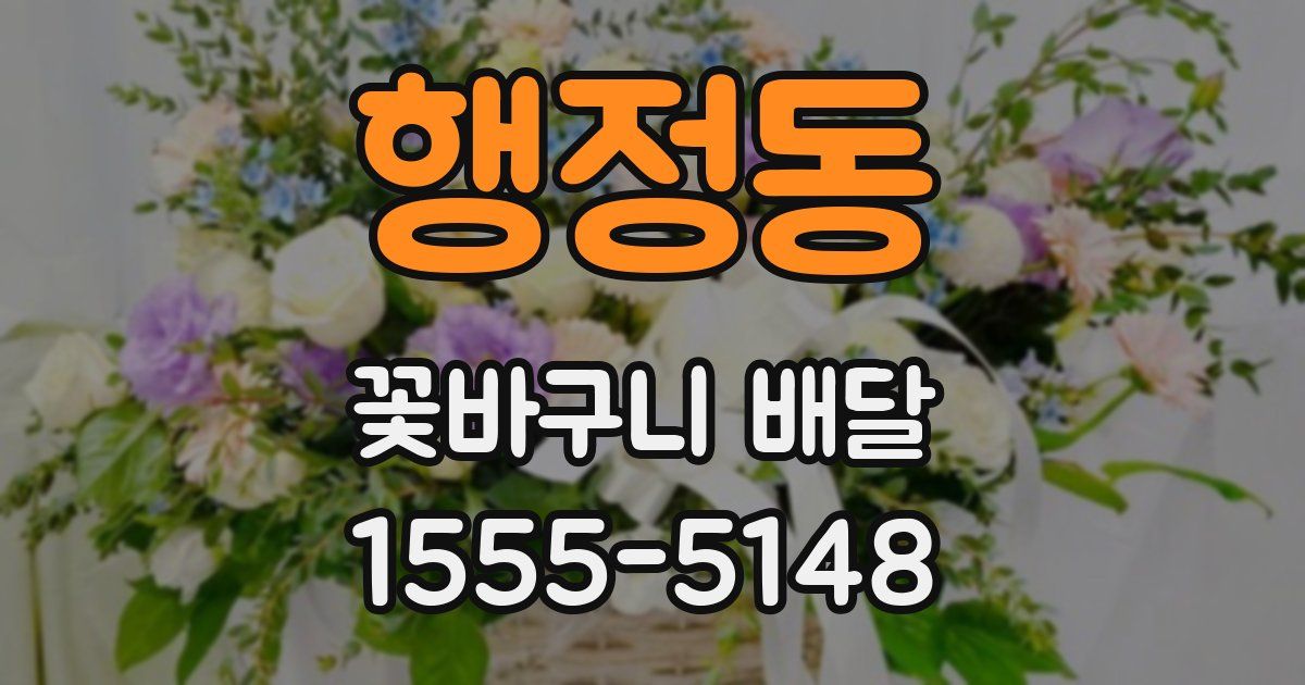 행정동 꽃바구니 배달