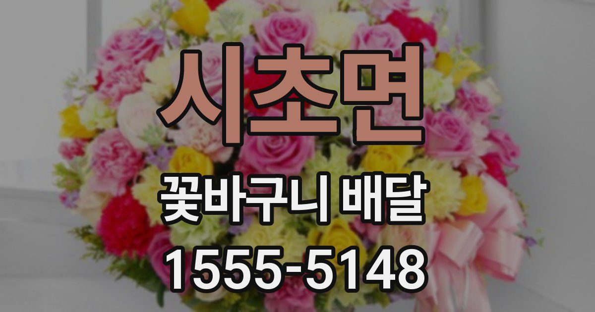시초면 꽃바구니 배달