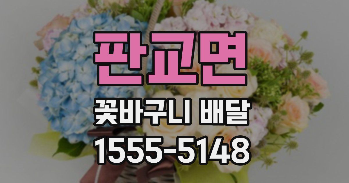 판교면 꽃바구니 배달