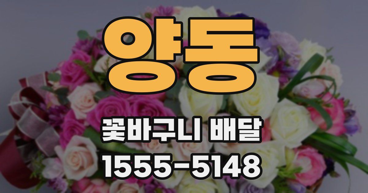양동 꽃바구니 배달