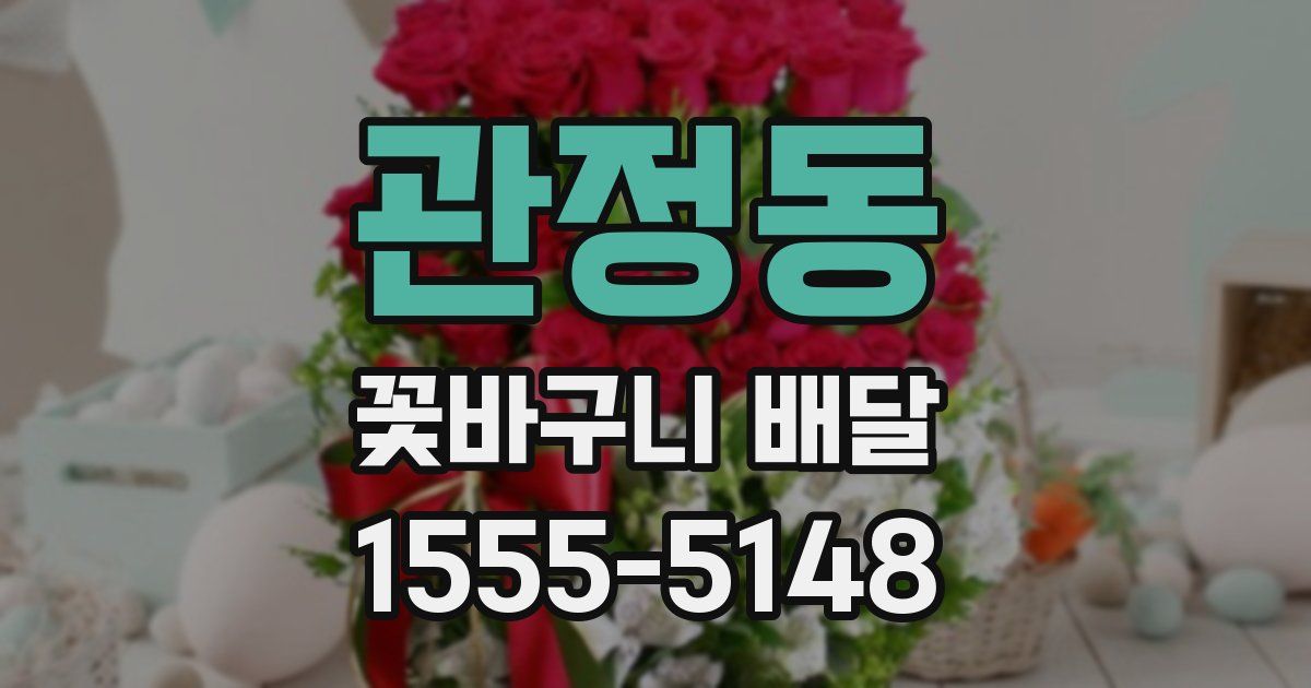 관정동 꽃바구니 배달