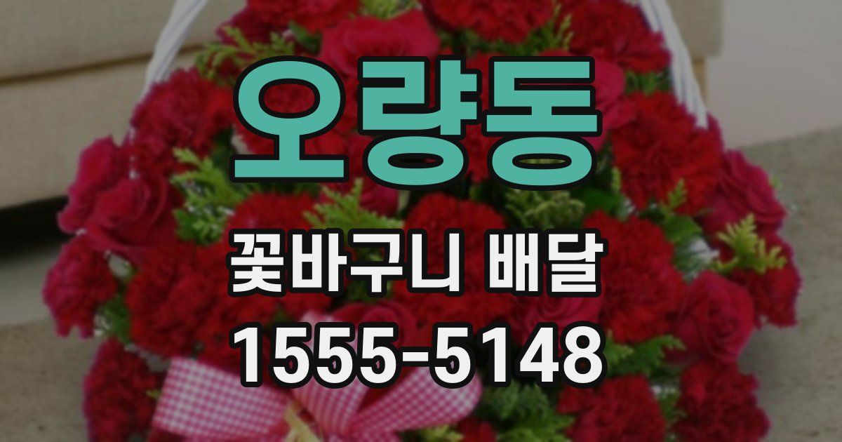 오량동 꽃바구니 배달