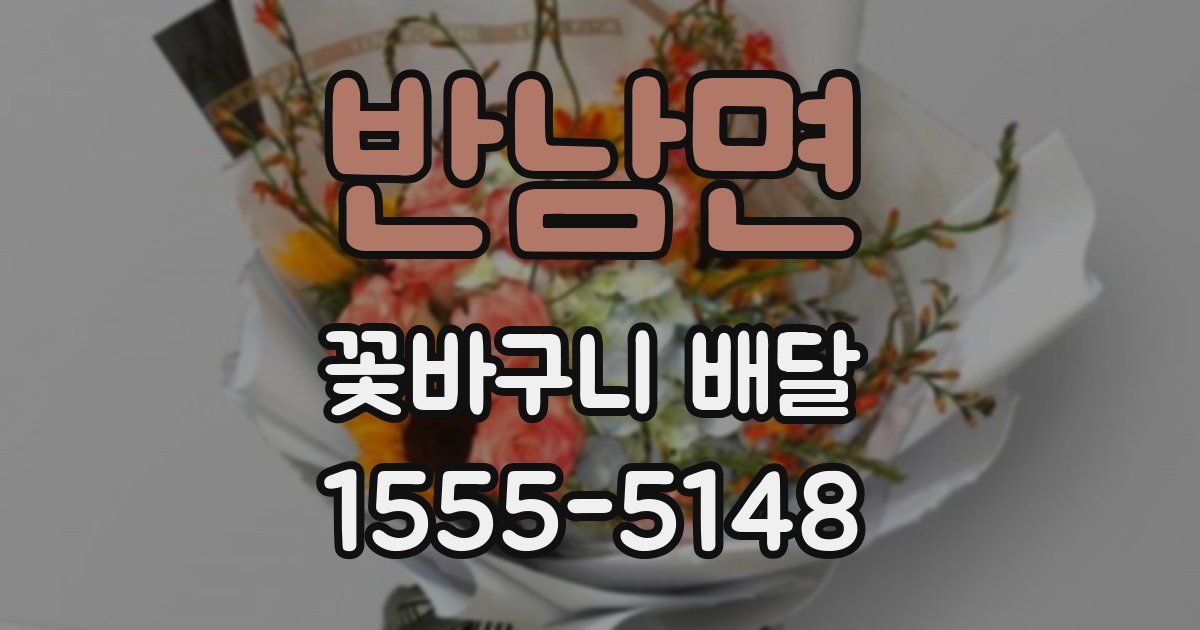 반남면 꽃바구니 배달