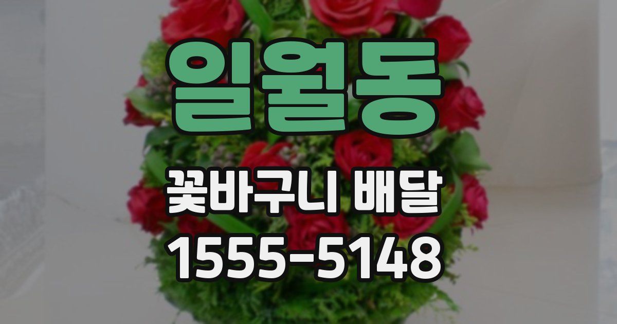 일월동 꽃바구니 배달