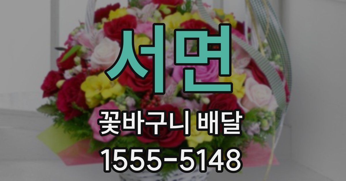 서면 꽃바구니 배달