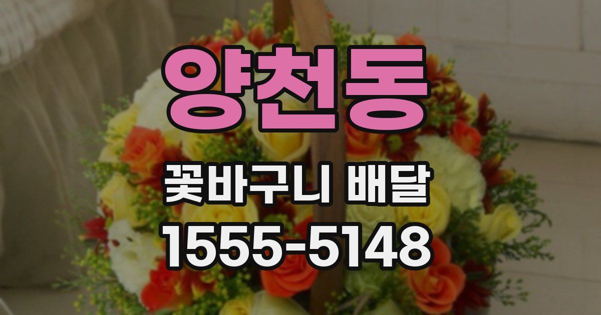 양천동 꽃바구니 배달