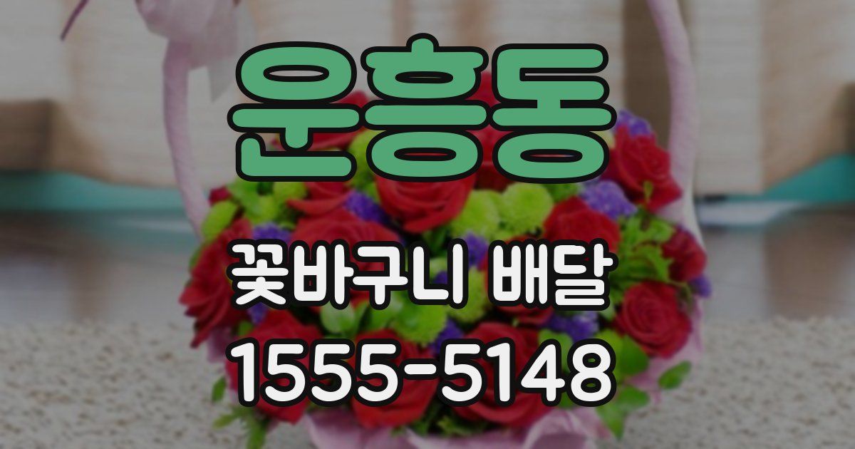운흥동 꽃바구니 배달