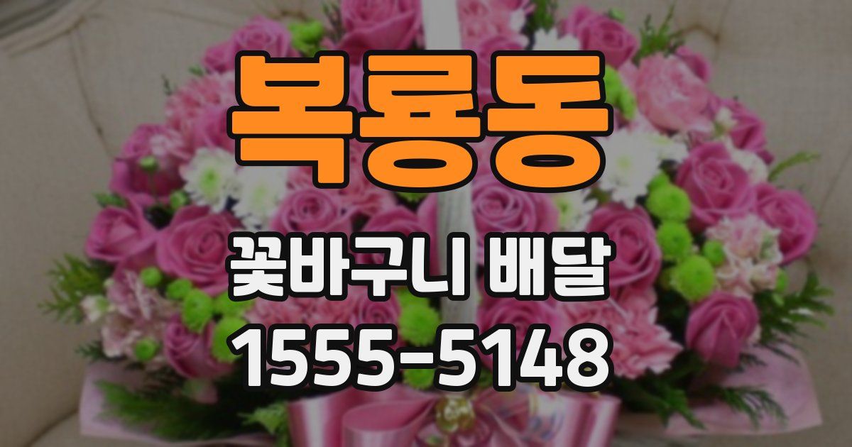 복룡동 꽃바구니 배달