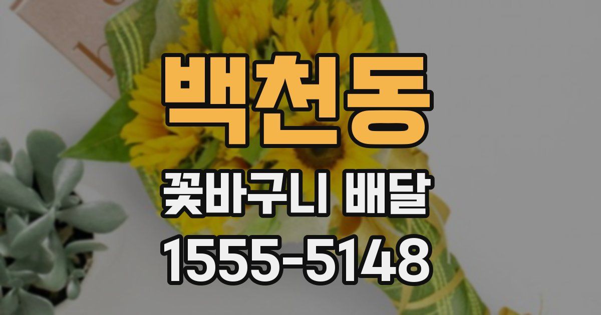 백천동 꽃바구니 배달