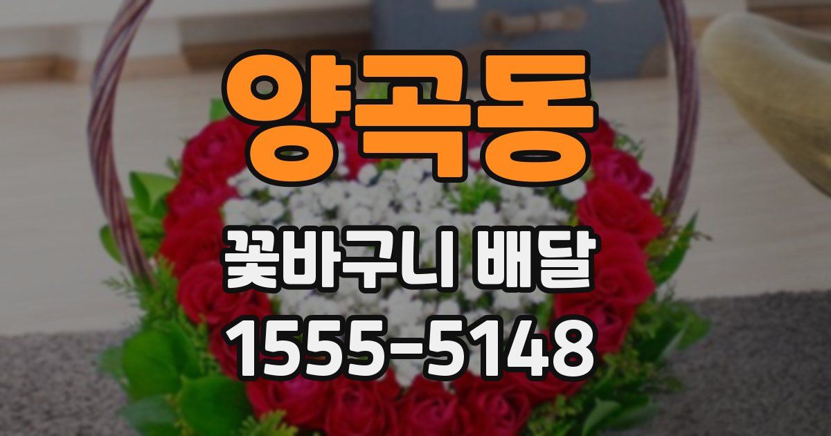 양곡동 꽃바구니 배달