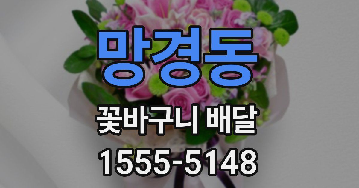 망경동 꽃바구니 배달