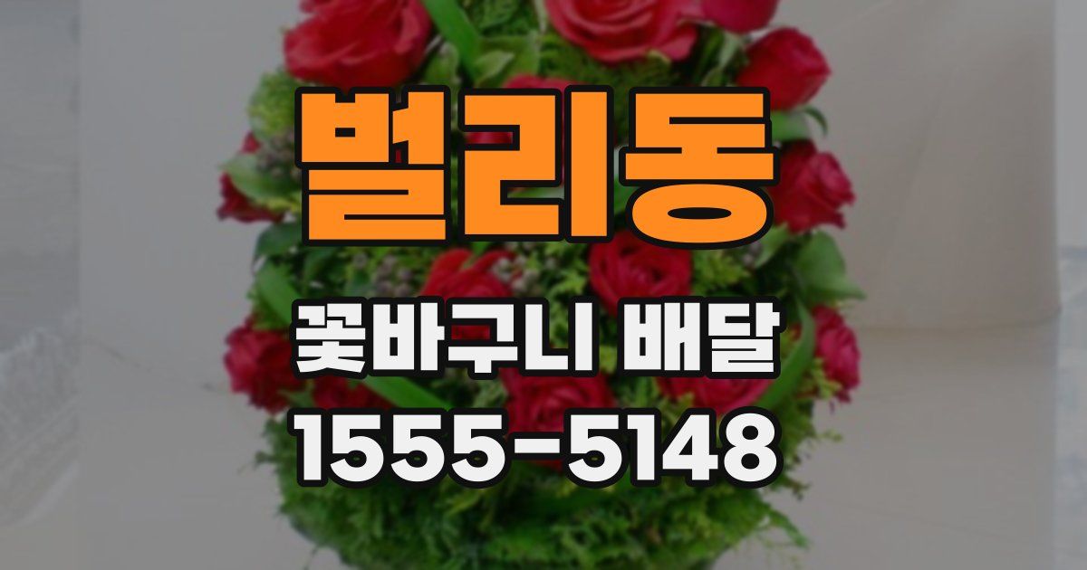 벌리동 꽃바구니 배달