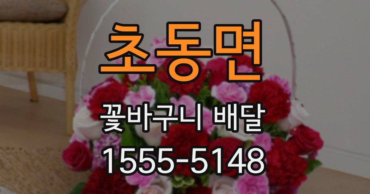 초동면 꽃바구니 배달