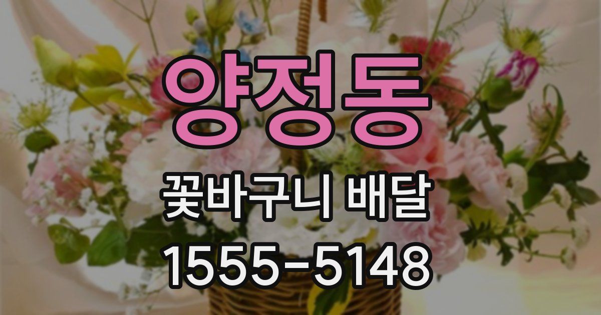 양정동 꽃바구니 배달