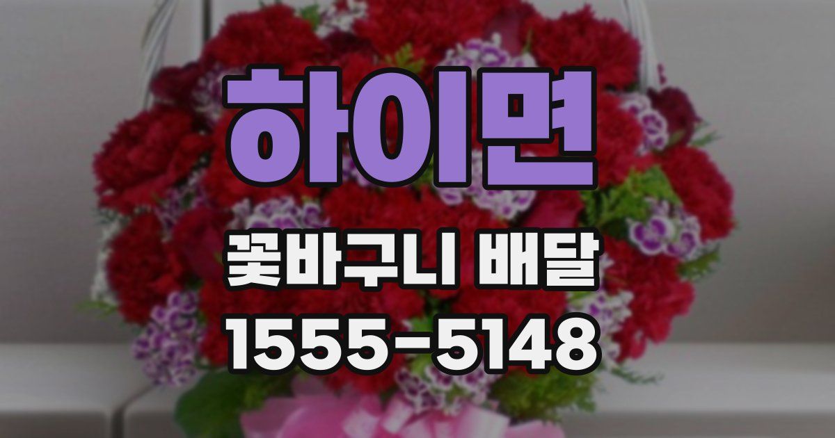 하이면 꽃바구니 배달