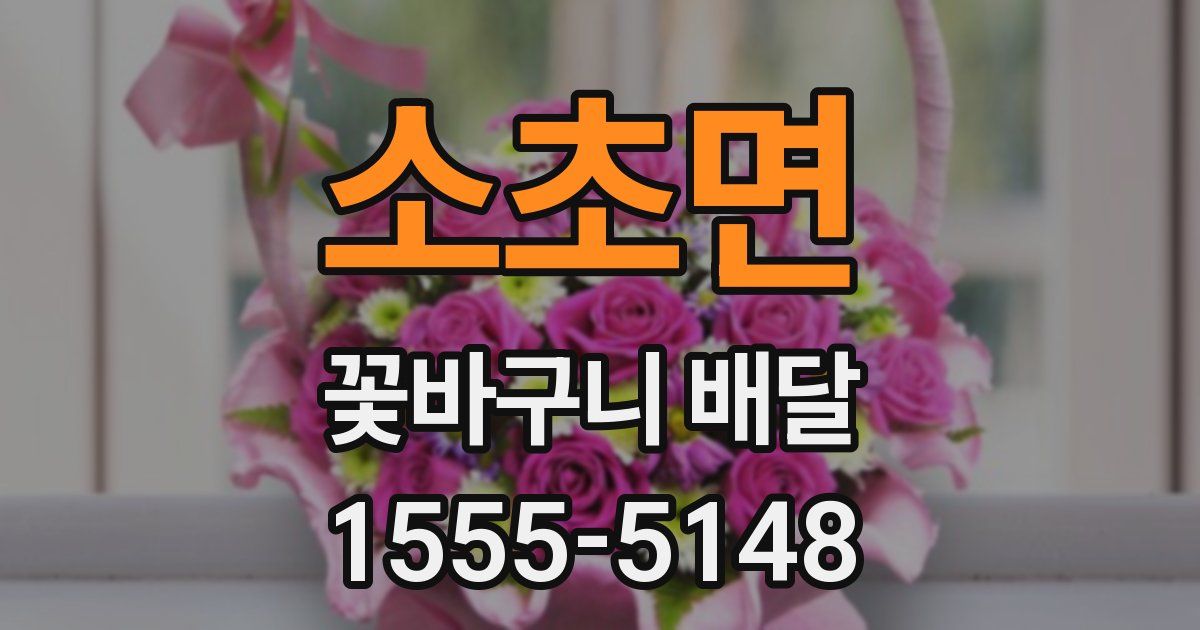 소초면 꽃바구니 배달