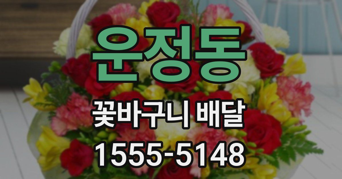 운정동 꽃바구니 배달