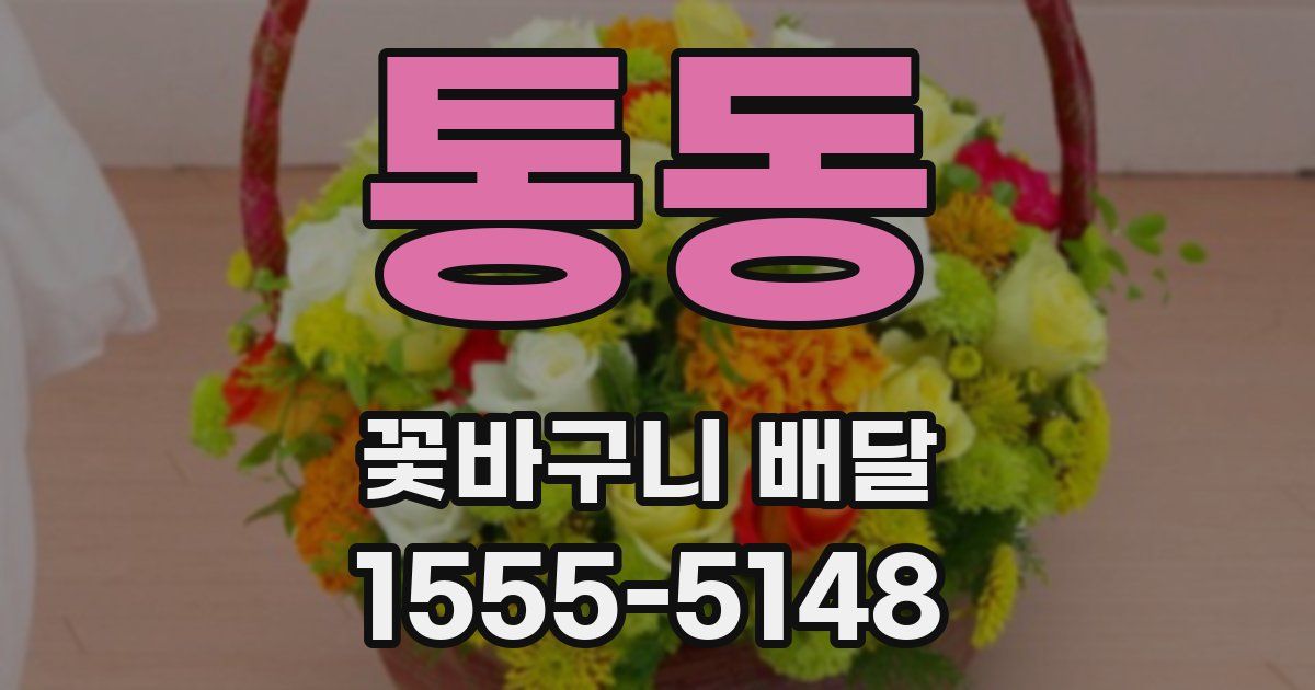 통동 꽃바구니 배달