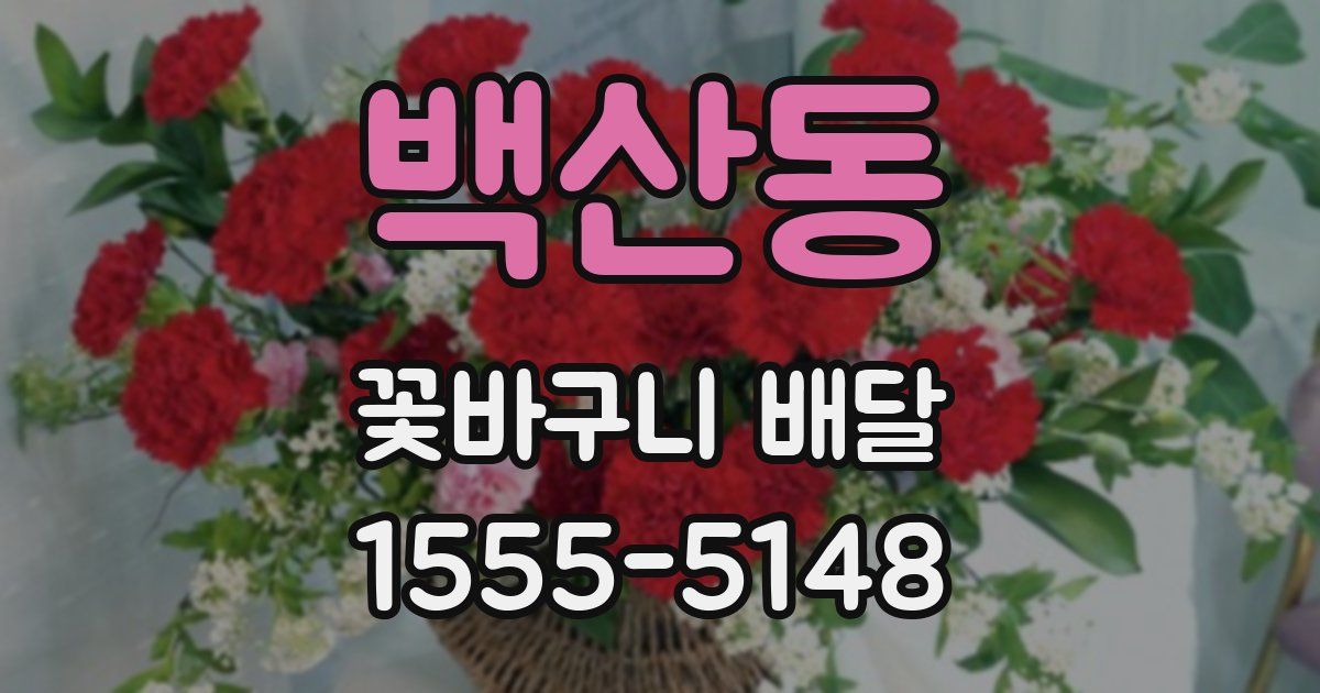 백산동 꽃바구니 배달
