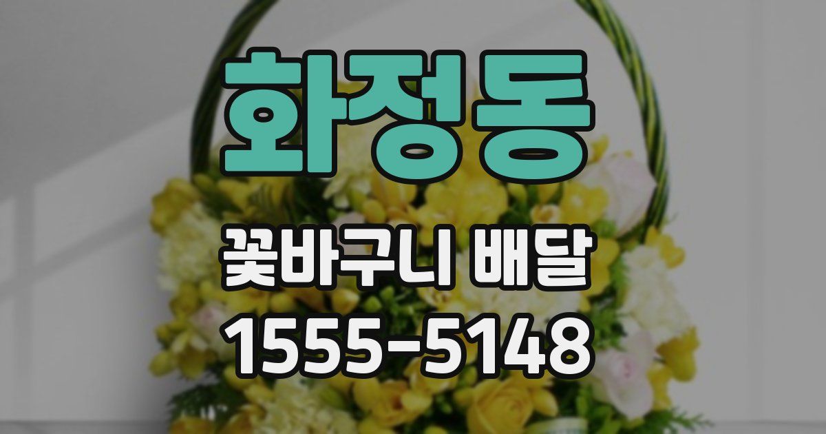 화정동 꽃바구니 배달