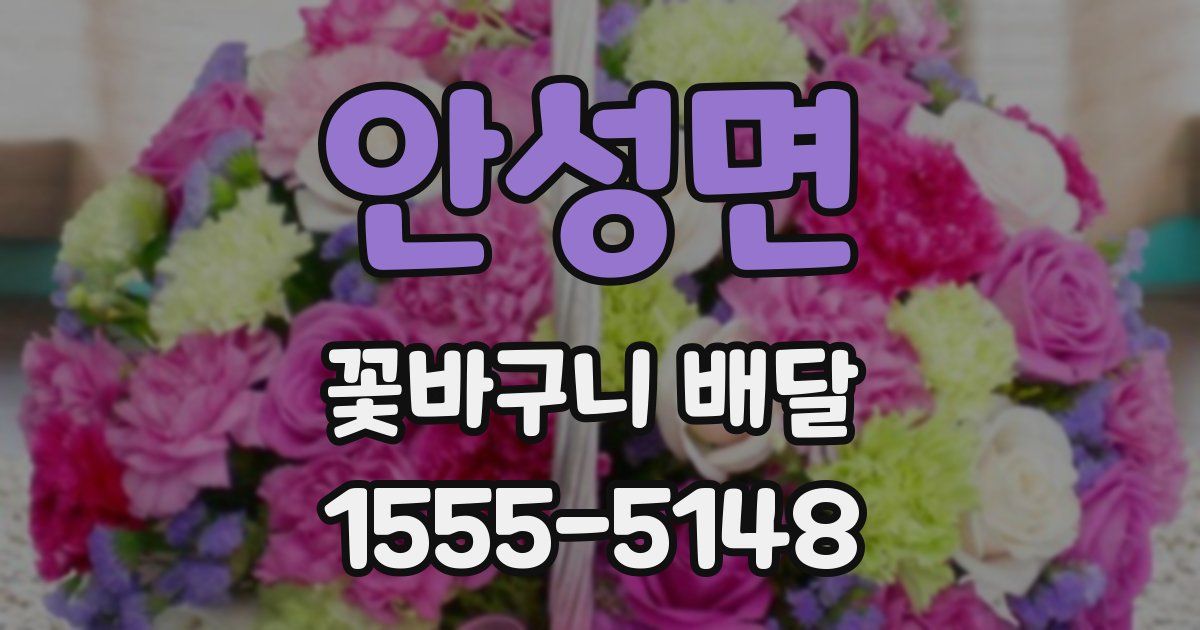 안성면 꽃바구니 배달